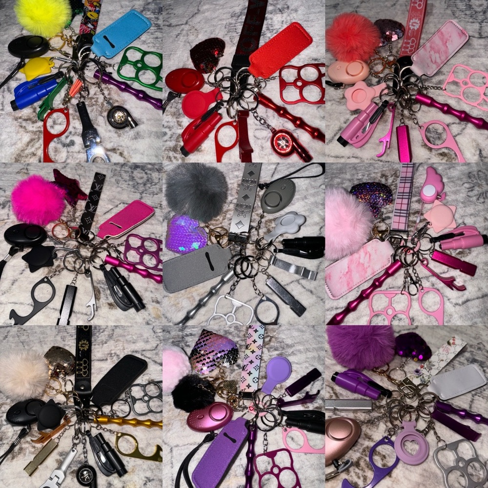 14 Piece Fashion Self Defense Keychain